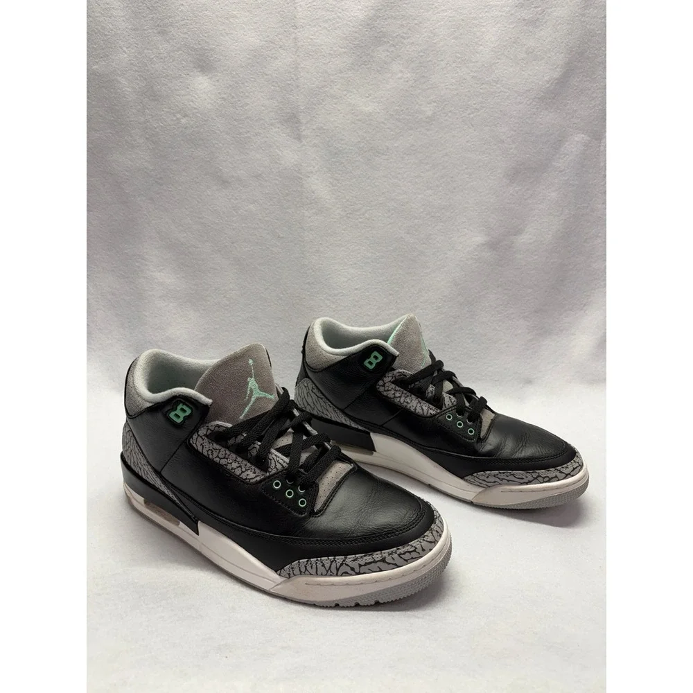 Air Jordan‎ 3 Retro Green Glow Black Elephant Print CT8532-031 Mens 11